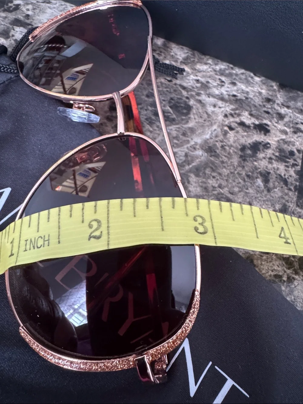 Lane Bryant Rose Gold Aviator Sunglasses with Brown Lenses